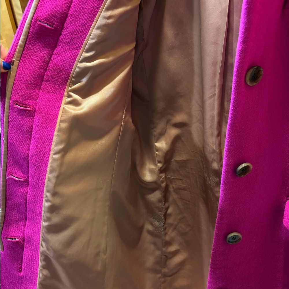 J. Crew Symphony Coat in Double Cloth Vibrant Fuschia Size 10 π - Picture 11 of 17